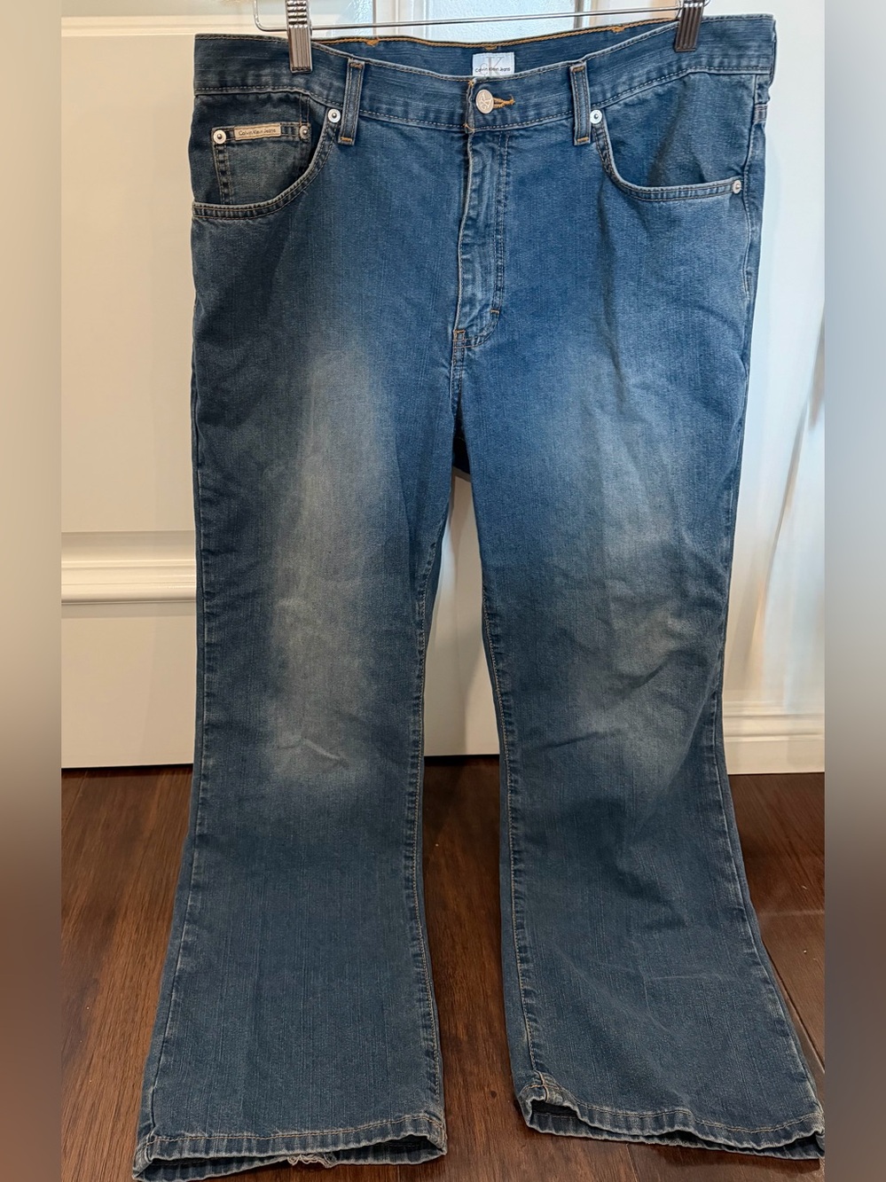 Calvin Klein Jeans Bootcut in Blue Denim with Fading
